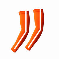 Ice-Silk Arm Sleeves with Reflective Detailing Stretchy Sun Protection Arm Sleeves Breathable for Cyclists, Runners, Athletes, Cycling, Running, Outdoor Sports, Sunny Commutes