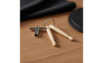2 Pieces Portable Drum Key Keychain Decorative Tiny Drum Stick Key Loop Long-Lasting for Rehearsal