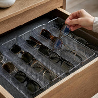 Stackable Clear Drawer Organizer for Cosmetics, Stationery, and Kitchen Tools