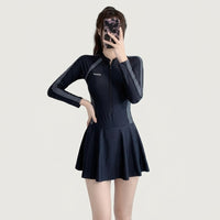 Swimsuit with Flattering Skirted Design and Chest Pads, One-Piece Monokini Made of Quick Dry Polyester, Comfortable One Piece for Sports