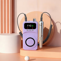 Nail Drill Machine with Lamp Rechargeable Nail Drill with Lamp Cordless Portable for Beginners, Home DIY