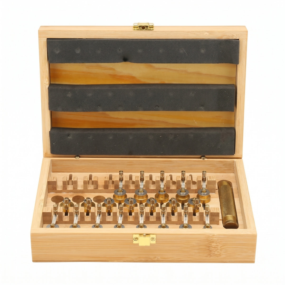 20 Pieces Watch Winding Key Set Knurled Size Marked Pocket Watch Winding Tool Set Wood Box Tool Kit