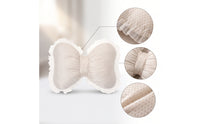 Car Cushion Beige Bow-Shaped Cushion Soft for Drivers, Commuters