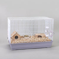 Large Hamster Cage for Syrian Hamster, Double Layer Hamster Cage with Removable Tray, Rectangular Modern Indoor Pet Cage, Easy to Maintain and Set Up