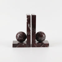 Marble Bookends Stylish Sphere Bookends Minimalist Book Stopper for Desk