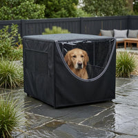 Arched Opening Canine Crate Cover Crate Cover Opaque Dog Crate Cover Flat Top Pet Accessory Rectangular Fit