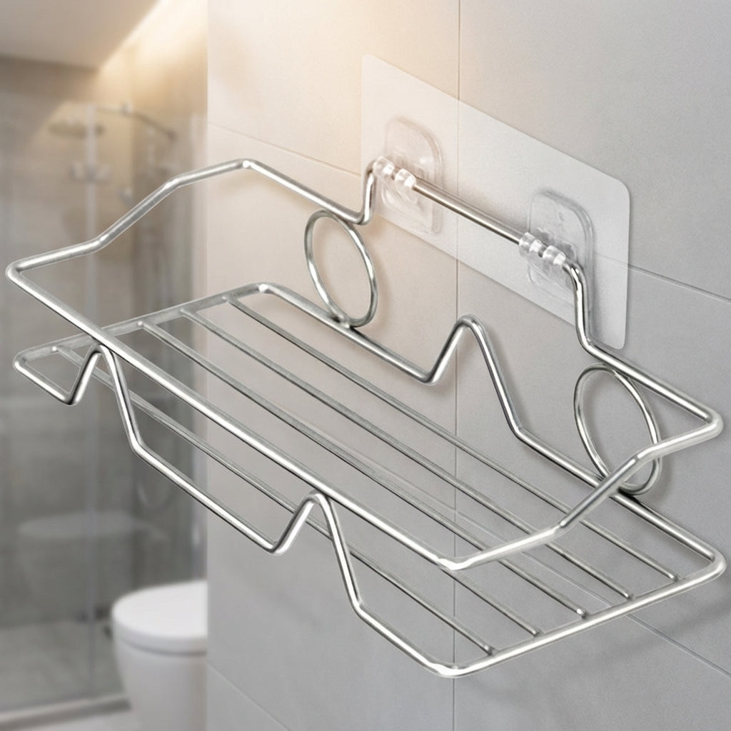 Shower Shelves and Wall Shelf Storage Shelf Stainless Steel, Single Layer Shower Storage Organiser for Washroom and Kitchen Organization Units