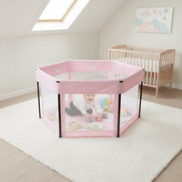 Foldable Infant Play Area Installation Portable Play Area Easy Setup Mesh Child Playpen for Infants, Young Children, Travel
