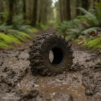 RC Crawler Tire with Sponge Insert Deep-Pattern RC Model Vehicle Tire Sidewall Support Wheel Foam Insert for Hobbyists