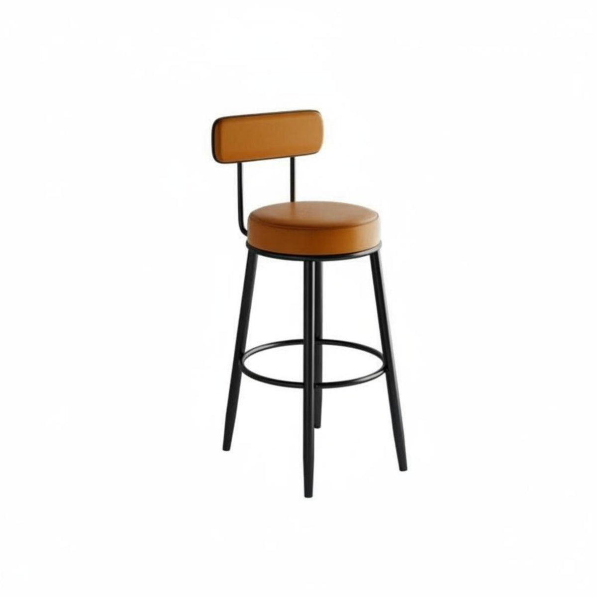 Modern Design High Chair with Back Support Sturdy Frame Bar Stool Comfortable Cushion Seating Furniture Footrest Included for Cafe Owners, Homeowners, Adults, Restaurant, Kitchen, Dining Room