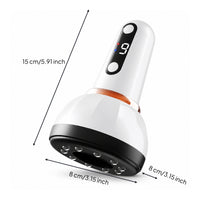 Heated Electric Cupping Massager Handheld Electric Cupping Treatment Machine Vibrating Vacuum Massager Adjustable for Home