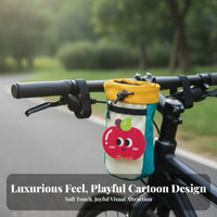 Multi-Functional Storage Cartoon Bike Handlebar Bag Secure Attachment Bike Handlebar Bag Universal Fit for Cyclists, Commuting, Trail Riding