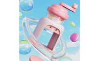 Cute Bunny Shaved Ice Machine Bear-Shaped Knob Hand Crank Ice Shaver Glossy Finish Food Prep Tool Pink