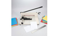 Heavy Duty Paper Cutter Cuts 400 Sheets Paper Guillotine Metal Body Office Equipment for School