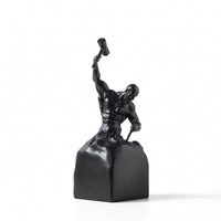 Human Figure Sculpture Minimalist Sculpture with Block Base Modern for Bookshelf