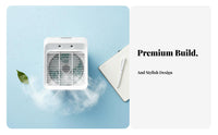 Portable Misting Fan Cools & Humidifies Desktop Air Chiller Compact Design Portable Water-Cooled Air Chiller for Students, Office Workers