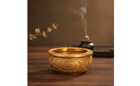 Basin with Embossed Patterns Round Decorative Basin Decorative Bowl for Desktop, Entryway