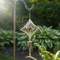 Dream Catcher Mandala Wind Chime DIY Kit with Rotating Butterfly Pendant for Indoor/Outdoor Decor