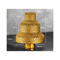Tapered Tile and Stone Hole Opener Textured Stepped Hole Opener Abrasive Diamond Step Drill Bit Gold Colored