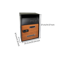 Wall-Mounted Mailbox Secure Lockable Mailbox Strong Postbox for Entryway