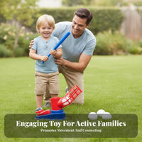 Indoor Outdoor Use Foot Pedal Baseball Er Parent-Child Interaction Kids Baseball Er Hand-Eye Coordination for Girls, Lawn, Park