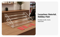 Acrylic Card Display Rack Tiered Design Multi-Tier Display Rack Space-Saving
