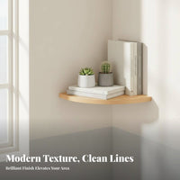 Space-Saving Quarter-Circle Floating Shelf Minimalist Design Small Item Stand Multi-Purpose Wall Decoration Easy Installation for Homeowners, Collectors, Living Room, Bedroom, Home Office, Bathroom