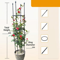 Garden Decor Cylindrical Garden Trellis for Climbing Plants, Durable Plant Support for Potted Plants, Tall 160cm Garden Obelisk, Pack of 1
