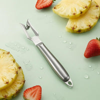 Long Handled Pineapple Eye Remover Hanging Hole V-Shape Pineapple Cutter Stainless Steel