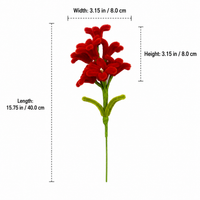 Handmade Flocked Hyacinth Flower, Kids Craft Flowers, DIY Flowers for Home Decor & Wedding, Flexible Metal Wire Artificial Hyacinth