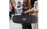Black Instrument Bag Water-Resistant Padded Instrument Bag Waterproof Textured Textile
