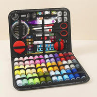 Elastic Bands Portable Sewing Kit Compartmented Zippered Sewing Case Zipper Closure Craft Supply Set Compact