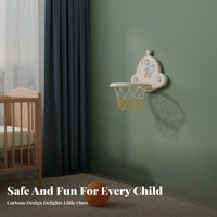 Polished Edges children's Basketball Hoop Drill-Effortless Mounting Suction Cup Basketball Toy Adjustable Height for Children, Toddlers