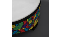 Tabletop Frame Drum with Wooden Drumsticks Floral Frame Drum with Drumsticks Padded Percussion Instrument Easy to Play for Music Teachers, Kids, Toddlers, Classroom, Playroom