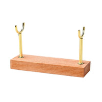 Display Stand with Metal Posts Tabletop Wooden Display Stand Holder Decorative Minimalist for Collectors, Shelf, Desk
