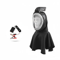 Adjustable Wind Speed Electric Air Supply Dust Mask Rechargeable Fan Powered Face Guard Built-in LED Light for Farmers, Welders, Sanding