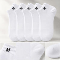 Men's 7A Antibacterial Anti-odor Ankle Socks Summer Thin Business Sports Boat Socks Multi-pack