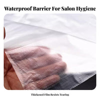 100 Pieces Hygienic Disposable Shampoo Cape Lightweight Waterproof Shampoo Apron Full Coverage for Beauticians, Shampooing, Barbershop, Home