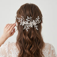 Exquisite Flower Pearl Vine Hair Comb for Ancient Style Photography and Party