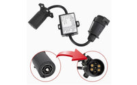 7-Pin to a 7 Pin Adapter Molded Trailer Wiring Adapter Black for Towing