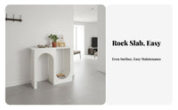 Creative Arch Design Arched Base Display Shelf Narrow Profile Console Table with Circle Base Easy to Clean Entryway Stand Solid Construction for Apartment Dwellers, Homeowners, Hallway, Living Room, Behind Sofa, Bedroom