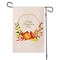 Thanksgiving Waterproof Linen Garden Flag Double-Sided Outdoor Yard Festival Decor