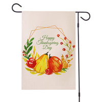 Thanksgiving Waterproof Linen Garden Flag Double-Sided Outdoor Yard Festival Decor
