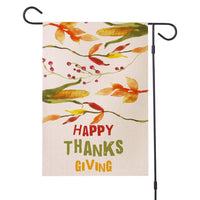 Thanksgiving Waterproof Linen Garden Flag Double-Sided Outdoor Yard Decoration