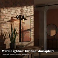 Loft Design Retro Iron Wall Lamp Hardwired Installation Vintage Metal Wall Sconce Industrial Barn Light for Homeowners, Interior Designers, Business Owners, Outdoor, Restaurant, Hallway, Warehouse