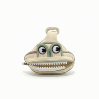 Cute Monster Face Pouch Compact Mini Pouch with Clip Portable Change Purse Handsunrestricted for Backpack