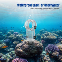 Transparent Dive Case for 360 Camera, 360° Full Coverage, Waterproof Housing, Unobstructed View