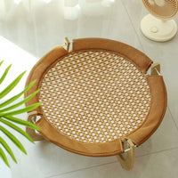 Elevated Pet Lounger Bed Breathable Elevated Pet Bed Easy Assembly Round Cat Cooling Lounger for Small Dogs
