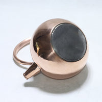 Pure Copper Teapot for Induction Cooktop, Handmade 1L Kettle for Tea Brewing