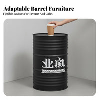 Retro Design Mechanical & design Booth Set Long-lasting Oil Drum Furniture Set Comfortable Restaurant Seating Easy to Clean for Bar Owners, Cafe Proprietors, Interior Designers, Cafes, Restaurants, Lounges, Lounge Area